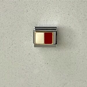 Zoppini Nautical Flag initial H charm link